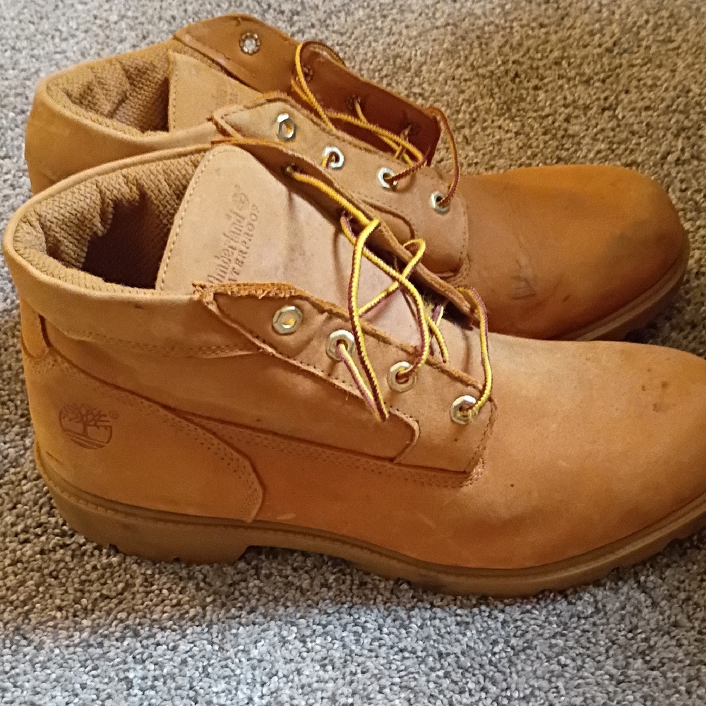 Timberland Tan Nubuck Leather Work Boots